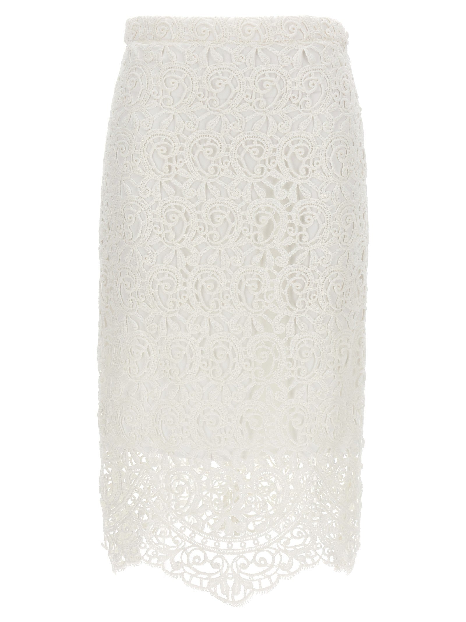 Burberry Lace Skirt White