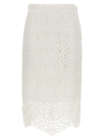 Burberry Lace Skirt White