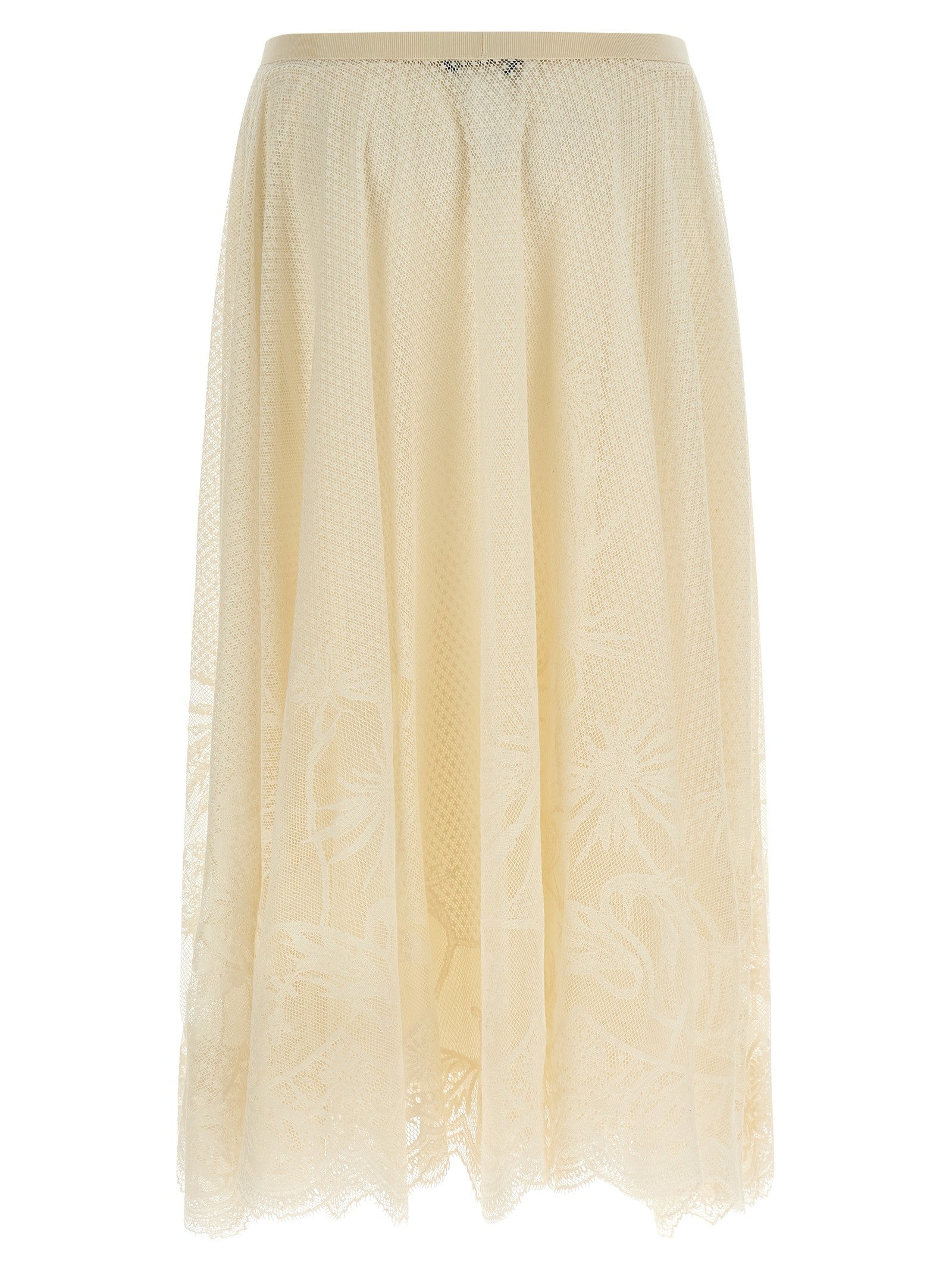 Fabiana Filippi Lace Skirt Beige