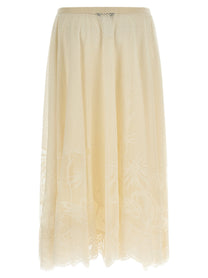 Fabiana Filippi Lace Skirt Beige
