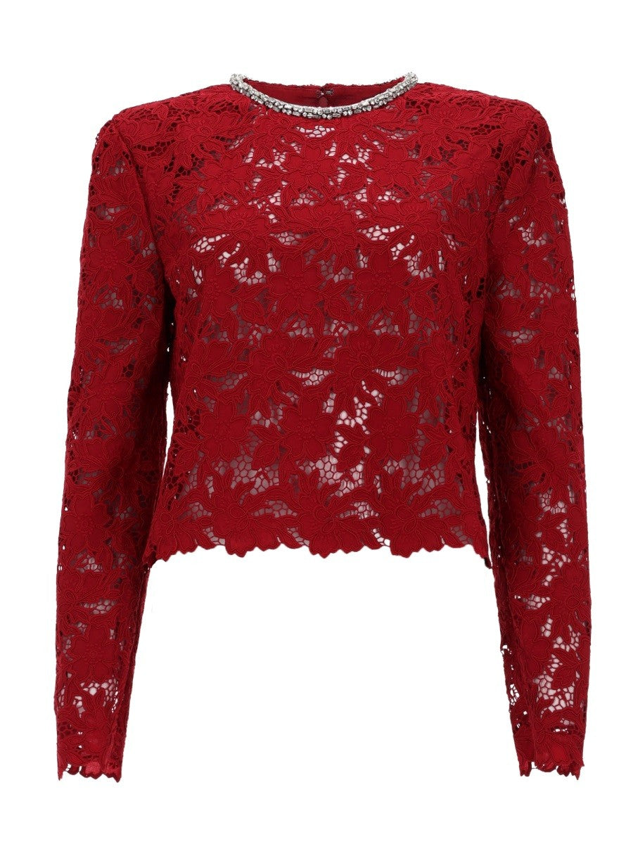 self-portrait Women's Lace Top Red