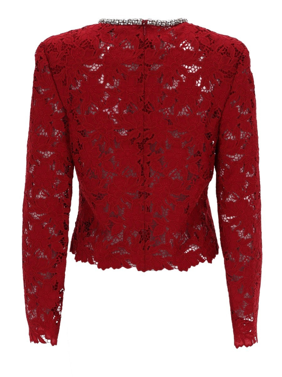 self-portrait Women's Lace Top Red