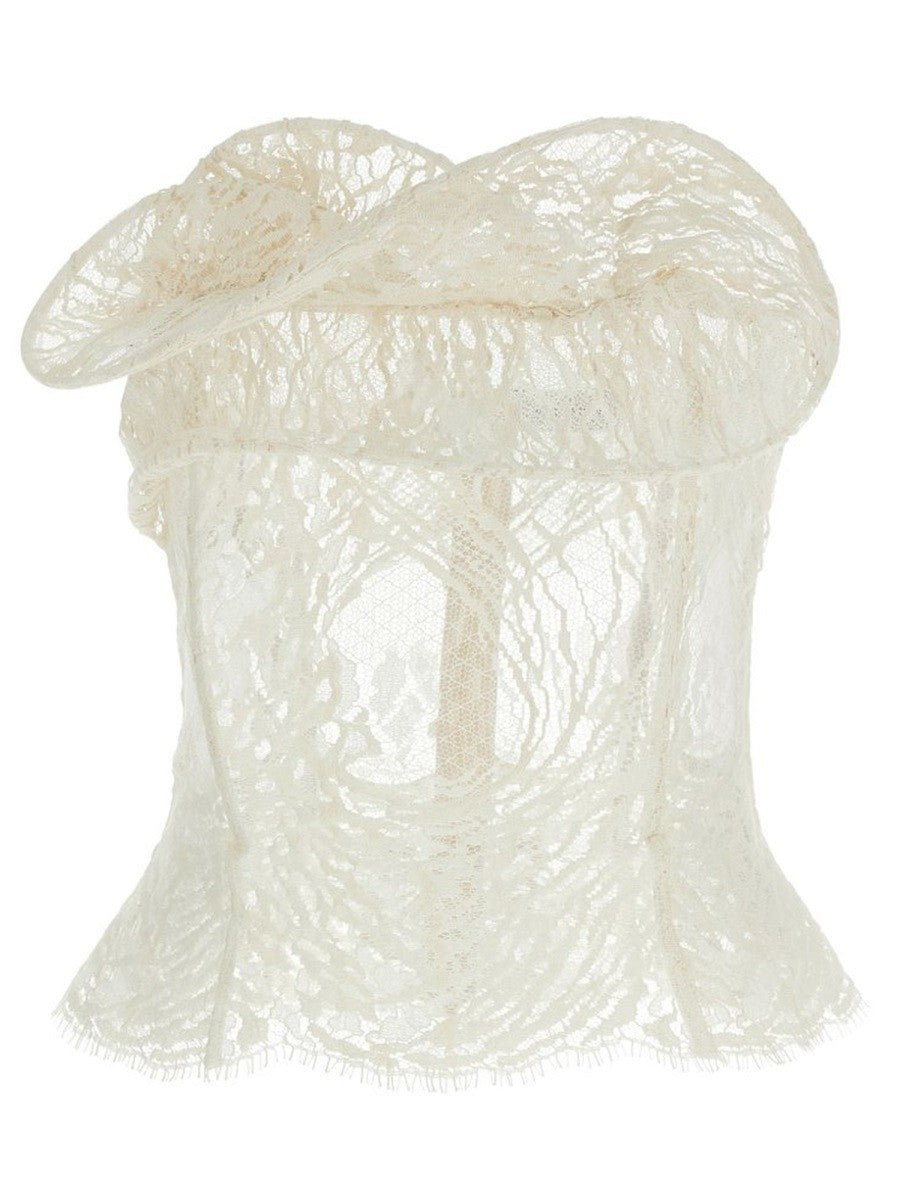 Magda Butrym Women's Lace Top White Magda Butrym