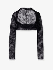 Alberta Ferretti Women's Lace Top Black