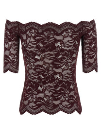 Rabanne Lace Top Purple, view 2