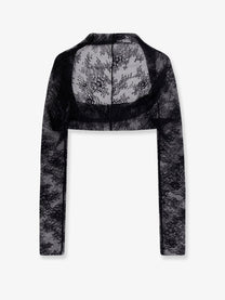 Alberta Ferretti Women's Lace Top Black
