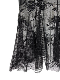 The Attico Lace Tulle Dress Black