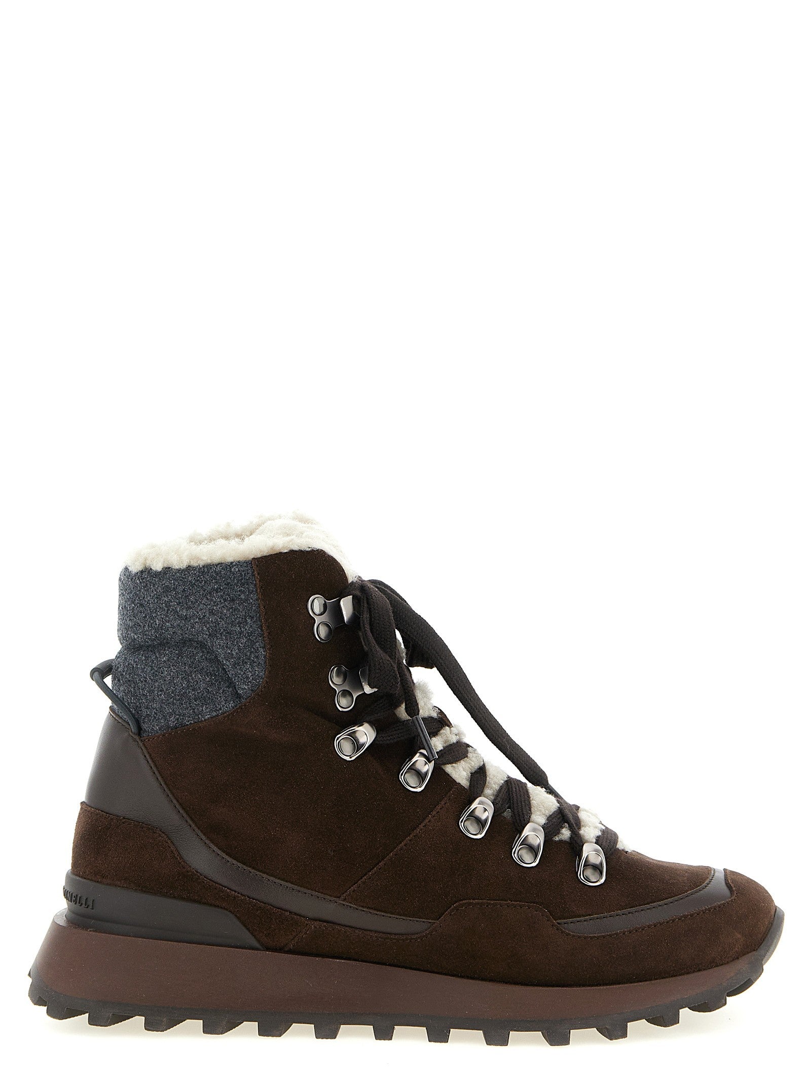 Brunello Cucinelli Lace up Ankle Boots Brown