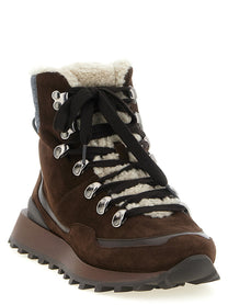 Brunello Cucinelli Lace up Ankle Boots Brown