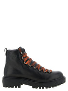 PRADA Lace up Ankle Boots Black