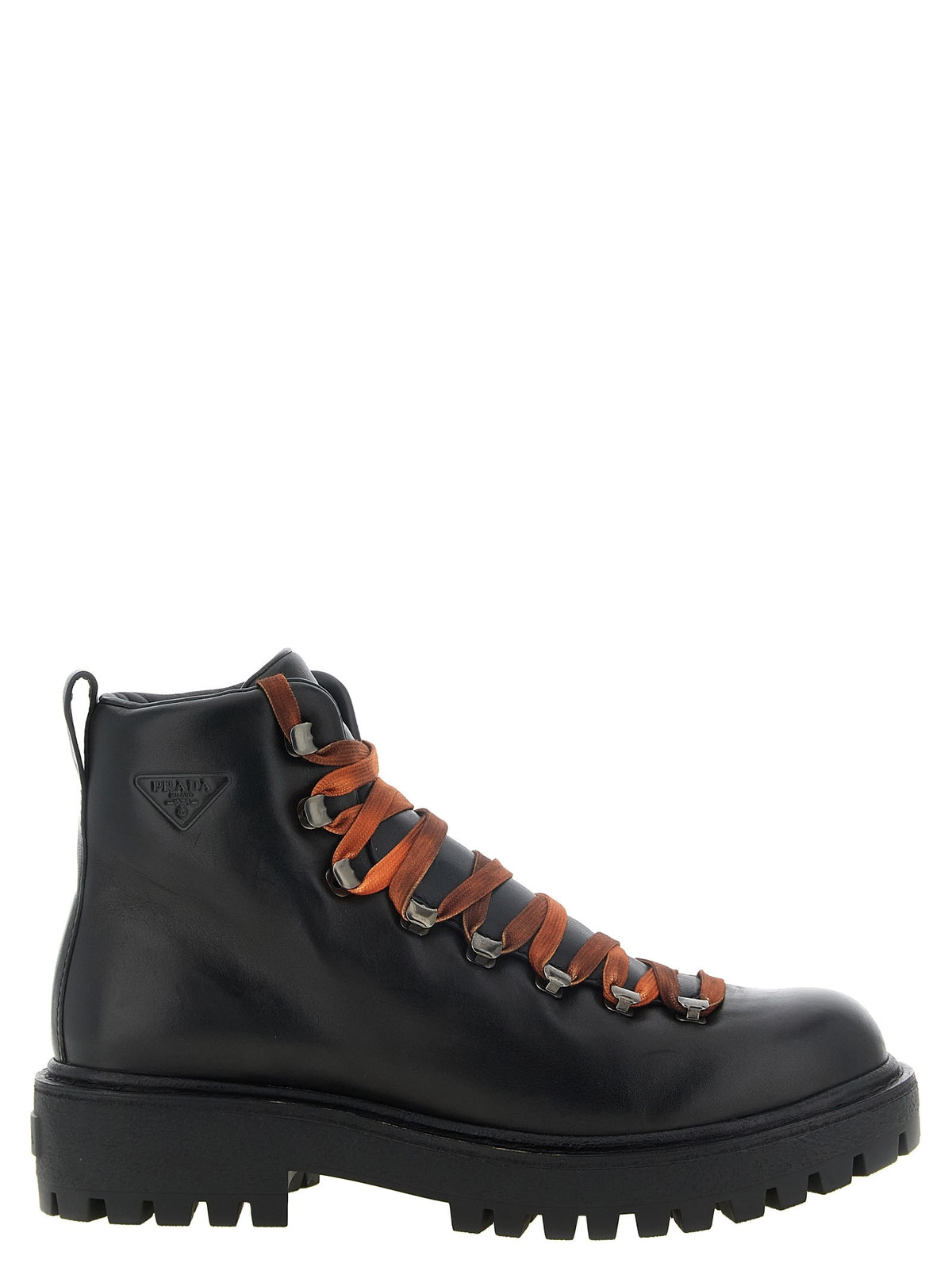 PRADA Lace up Ankle Boots Black