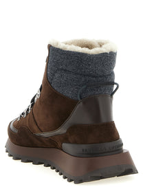 Brunello Cucinelli Lace up Ankle Boots Brown