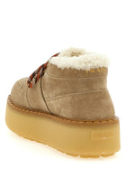 PRADA Lace up Ankle Boots Beige, view 3