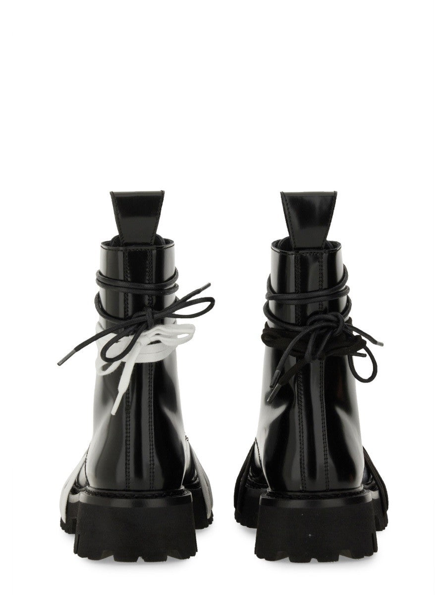 Moschino Women's Lace up Boot Black