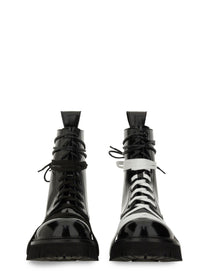 Moschino Women's Lace up Boot Black
