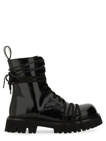 Moschino Women's Lace up Boot Black