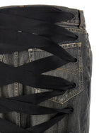 Balenciaga Lace up Denim Skirt Grey, view 4