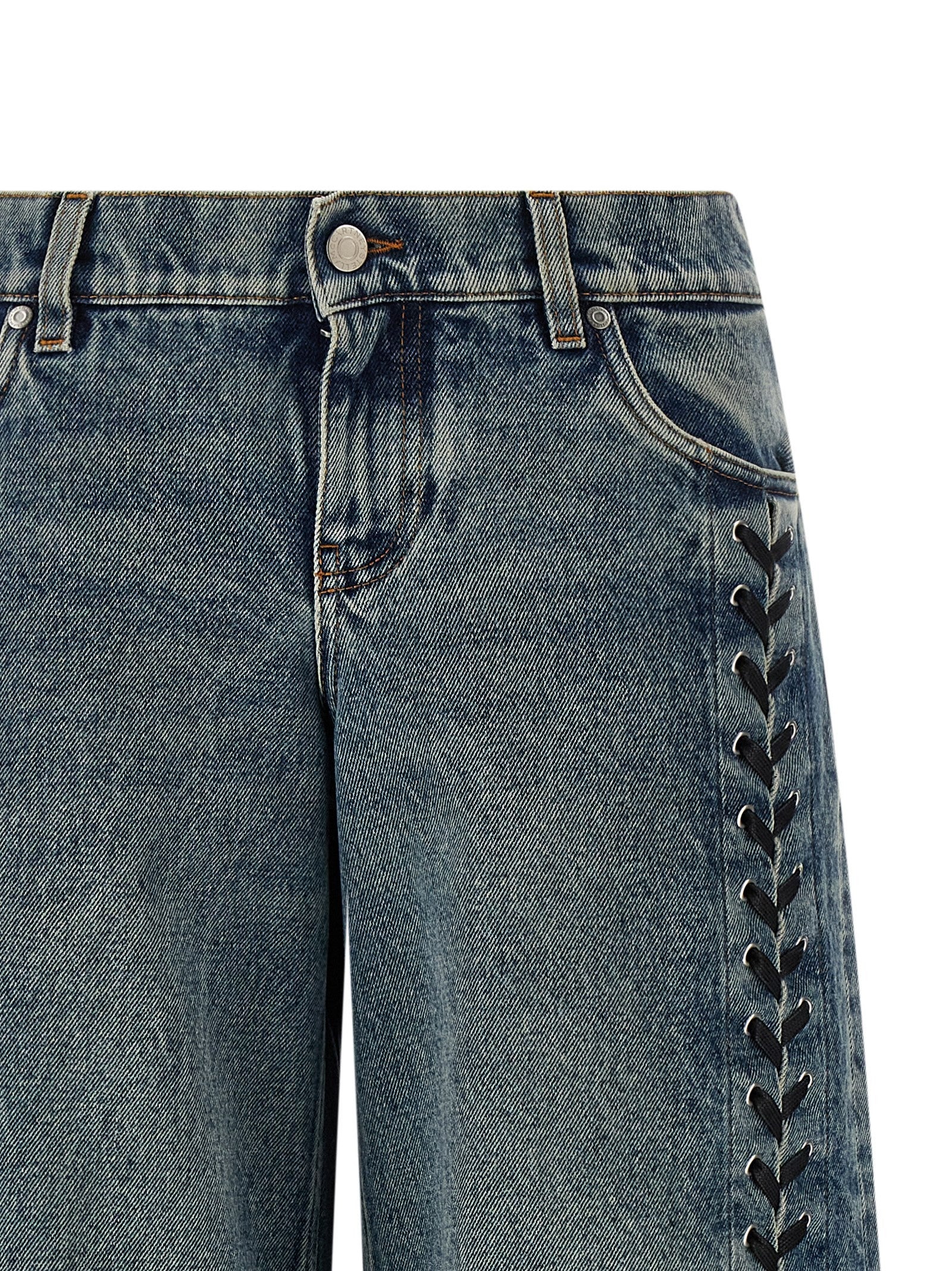Stella McCartney Lace up Jeans Blue