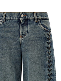 Stella McCartney Lace up Jeans Blue
