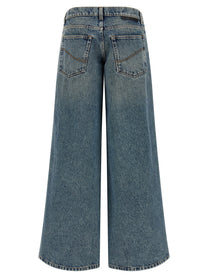 Stella McCartney Lace up Jeans Blue