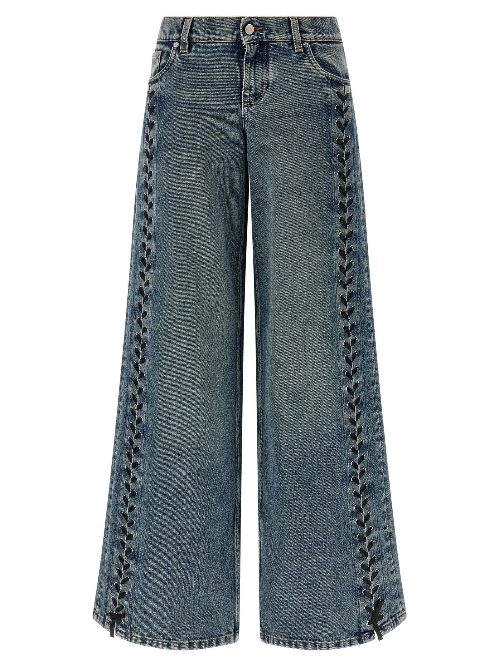 Stella McCartney Lace up Jeans Blue