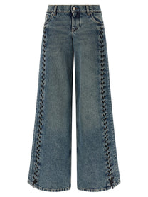Stella McCartney Lace up Jeans Blue