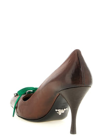 Prada Lace up Pumps Brown