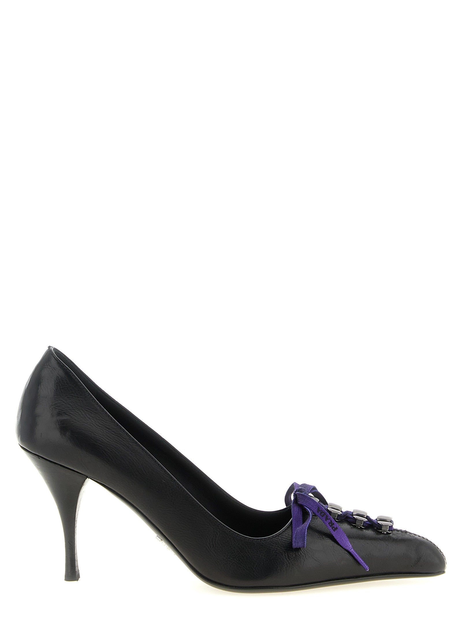 Prada Lace up Pumps Black