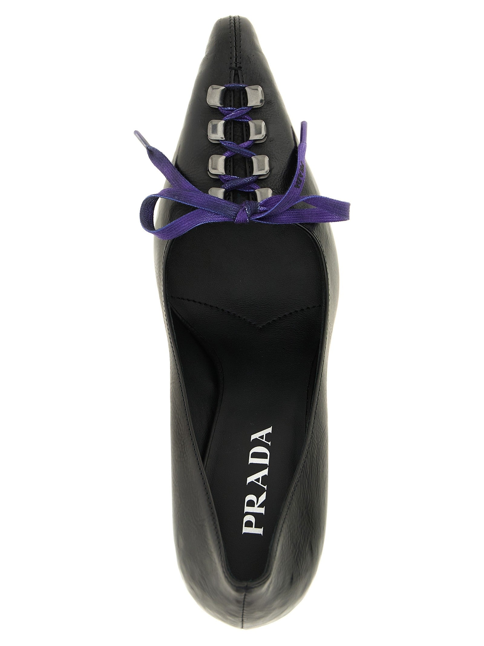 Prada Lace up Pumps Black