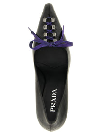 Prada Lace up Pumps Black