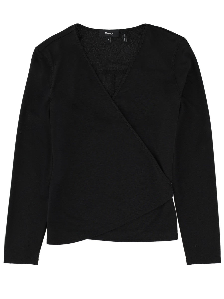 Theory Women's Lace up Shirt Black