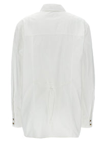 Ganni Lace up Shirt White