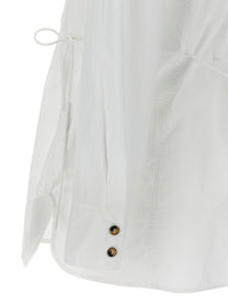 Ganni Lace up Shirt White