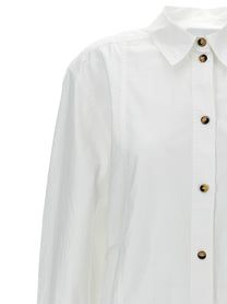 Ganni Lace up Shirt White