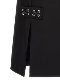 Alessandra Rich Lace up Skirt Black