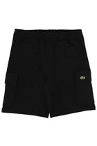 Lacoste Men's Cotton Fleece Cargo Shorts Black