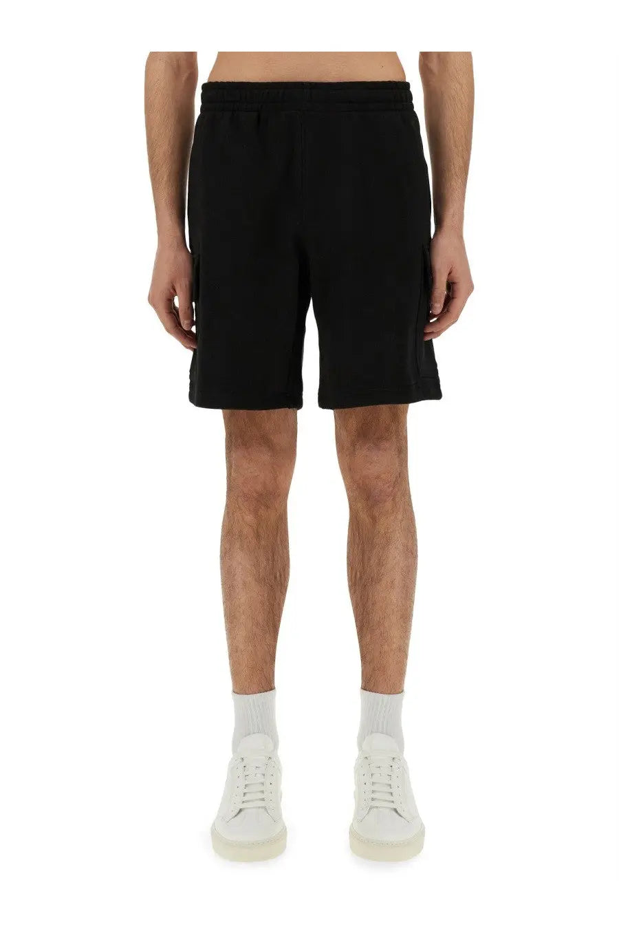 Lacoste Men's Cotton Fleece Cargo Shorts Black, view 2