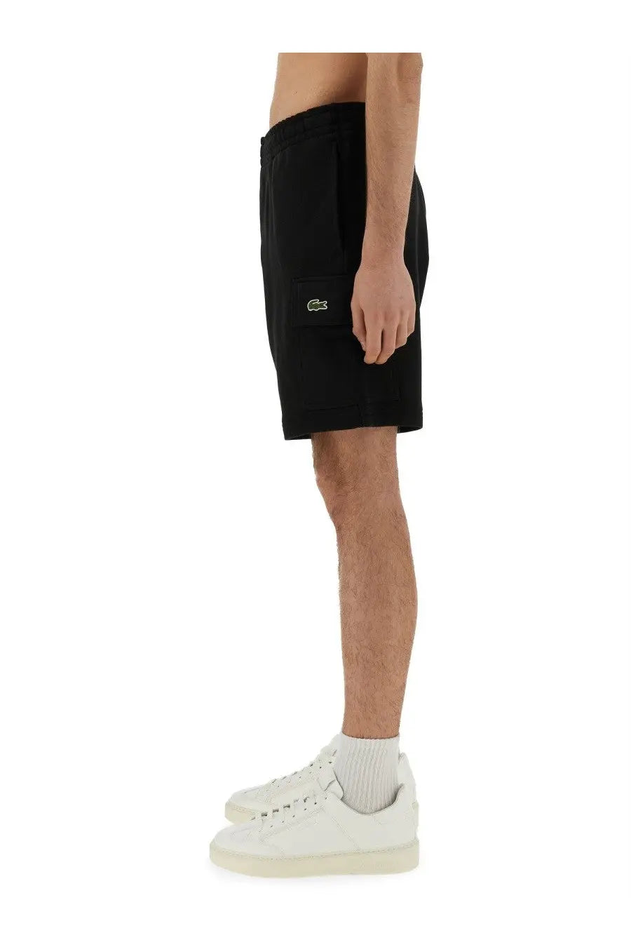 Lacoste Men's Cotton Fleece Cargo Shorts Black, view 5