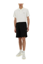 Lacoste Men's Cotton Fleece Cargo Shorts Black, view 3