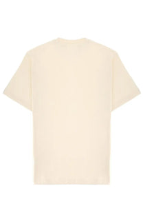 Lacoste men’s cotton shirt beige cream-colored oversized t-shirt with relaxed fit and short sleeves
