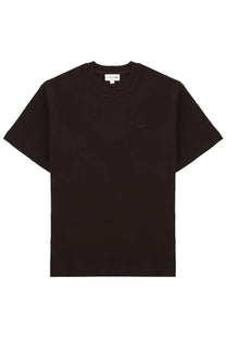 Lacoste men’s black short-sleeved cotton shirt with subtle embroidered logo on left chest for casual wear