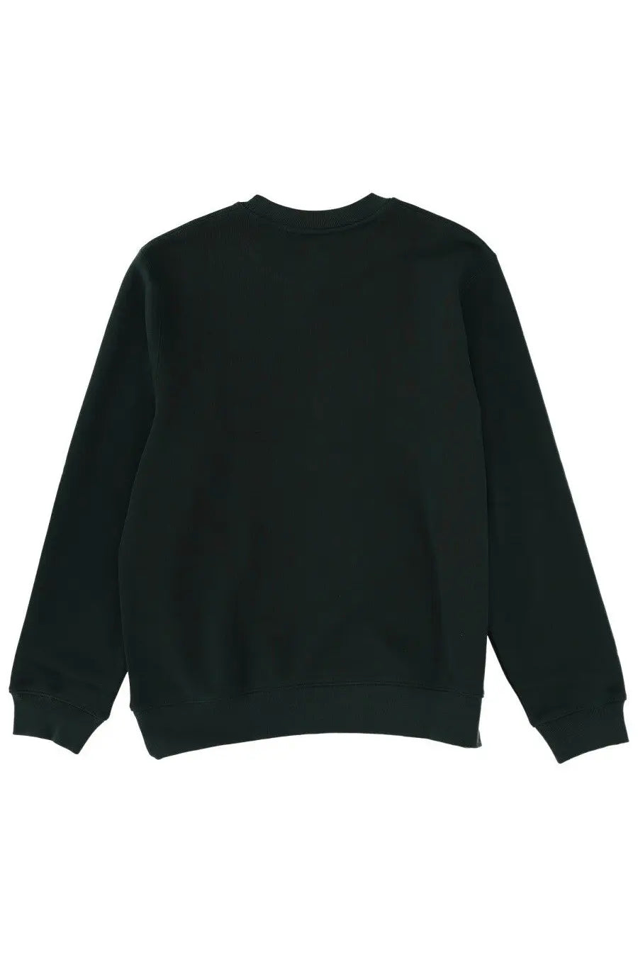 Lacoste men’s black crewneck sweatshirt with ribbed cuffs and hem made from comfortable fabric