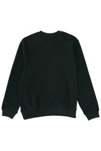 Lacoste men’s black crewneck sweatshirt with ribbed cuffs and hem made from comfortable fabric