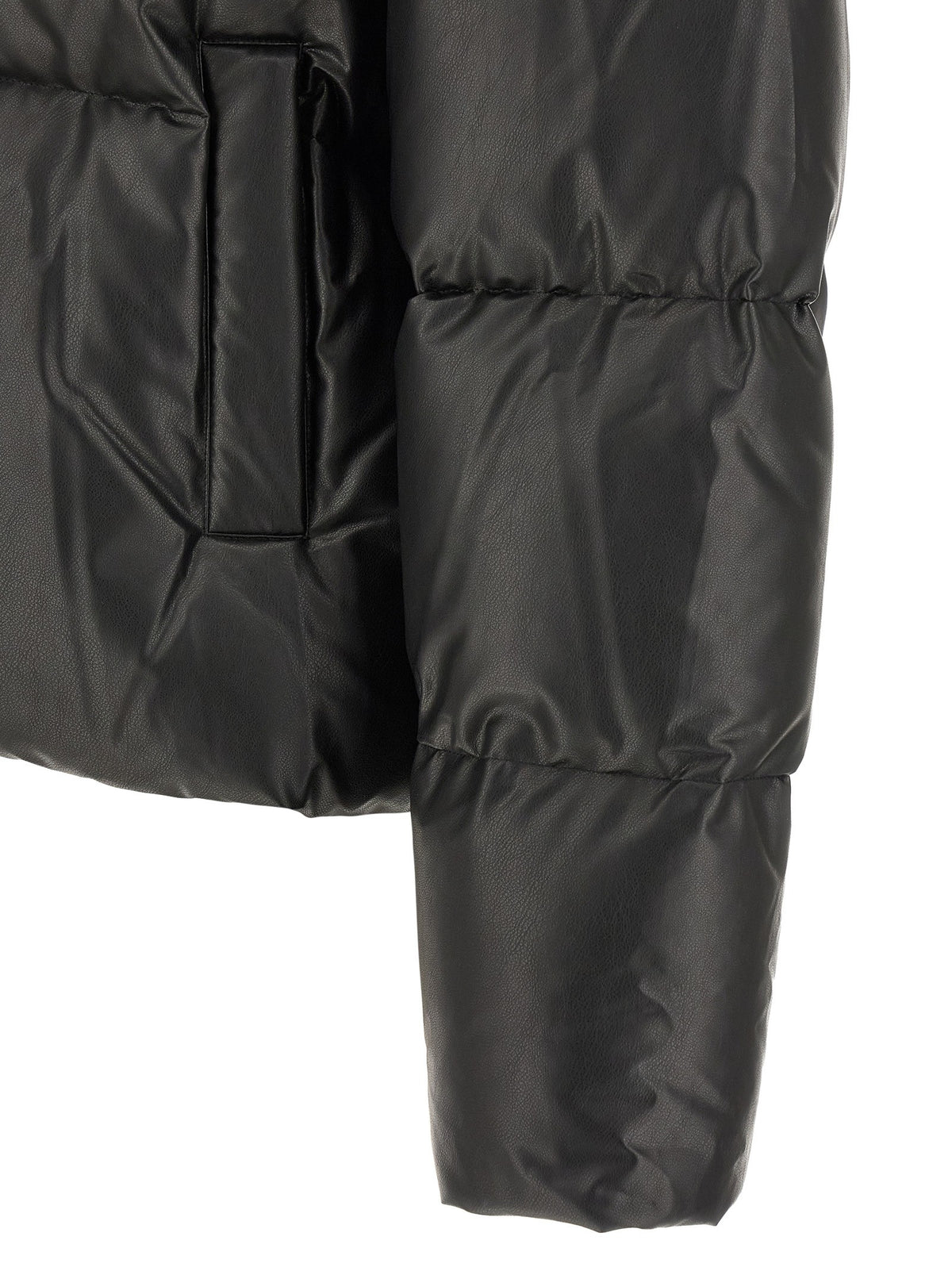 MM6 Maison Margiela Lacquered Finish Down Jacket Black