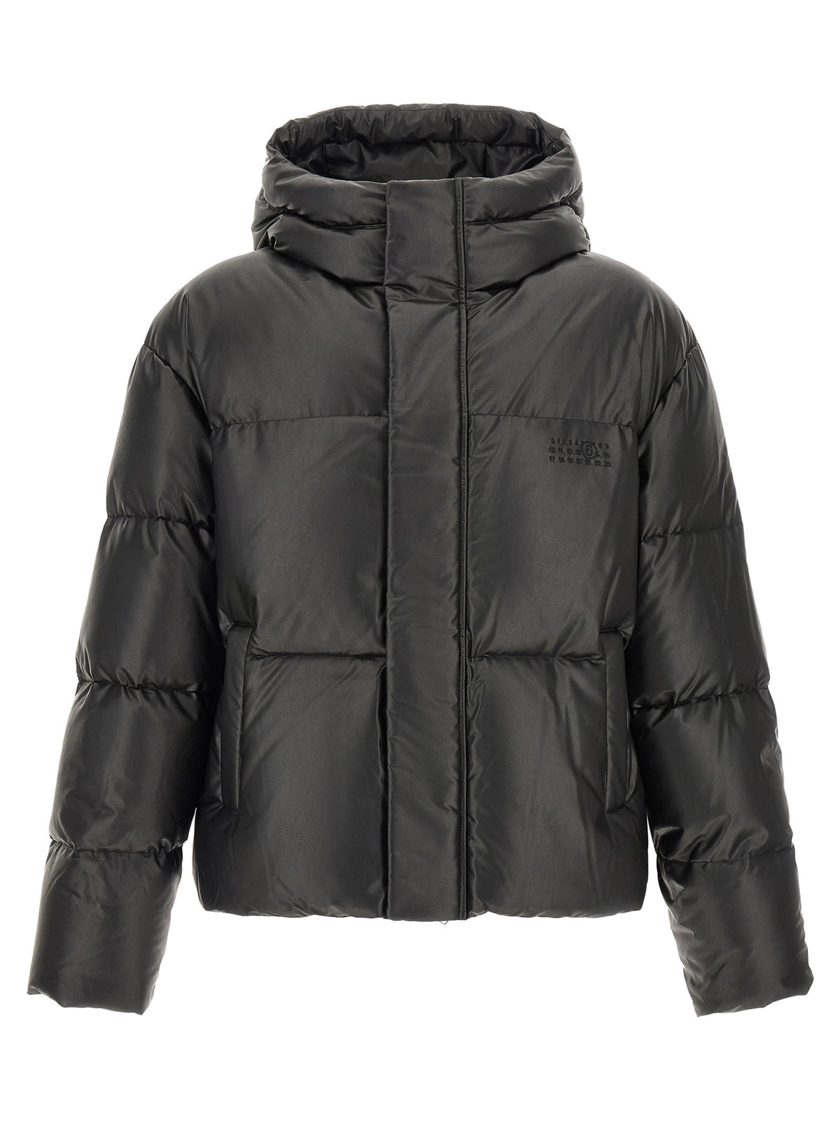 MM6 Maison Margiela Lacquered Finish Down Jacket Black
