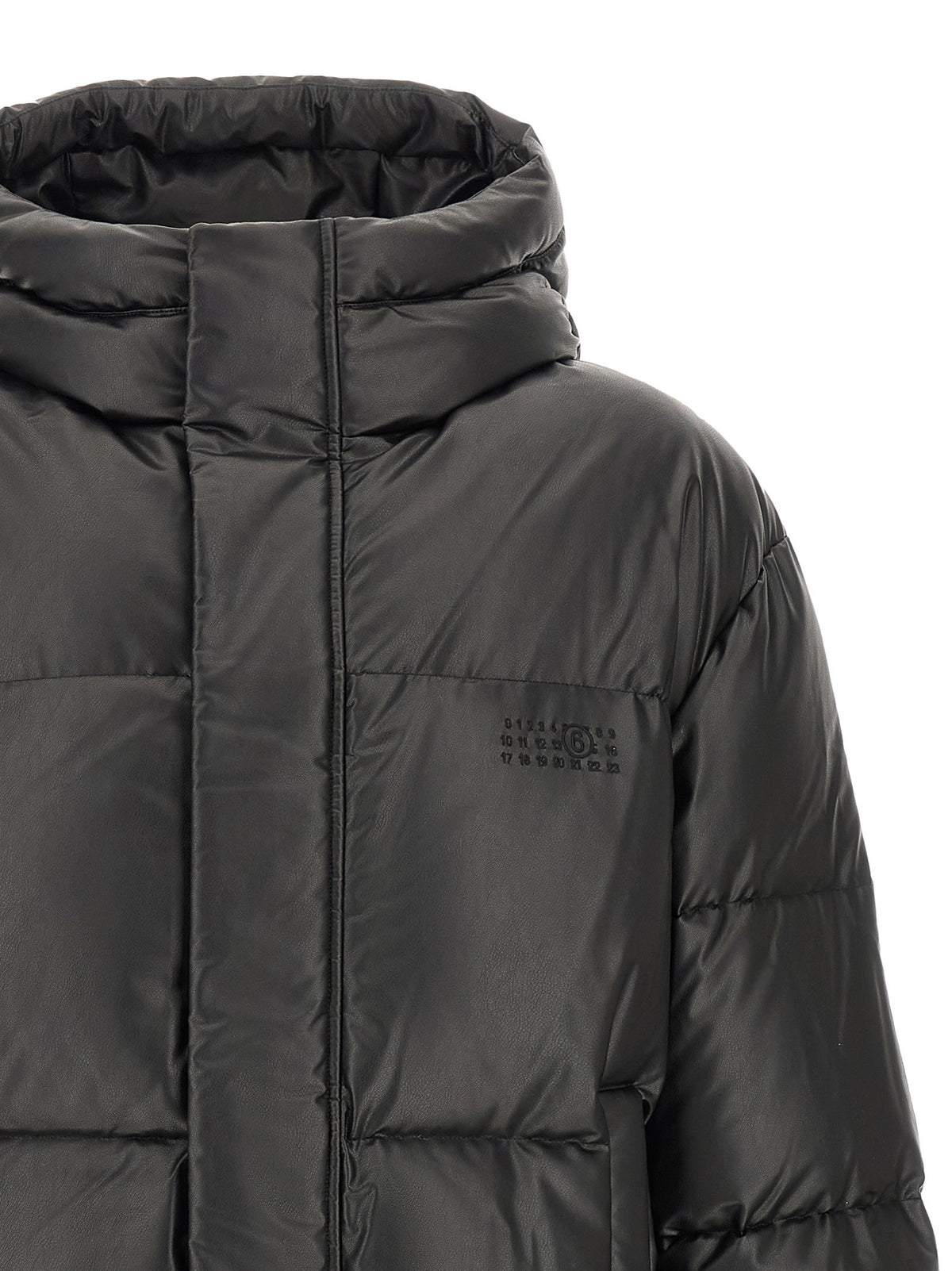 MM6 Maison Margiela Lacquered Finish Down Jacket Black