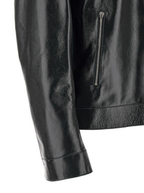Fendi Lacquered Leather Blouson Blue