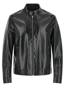 Fendi Lacquered Leather Blouson Blue