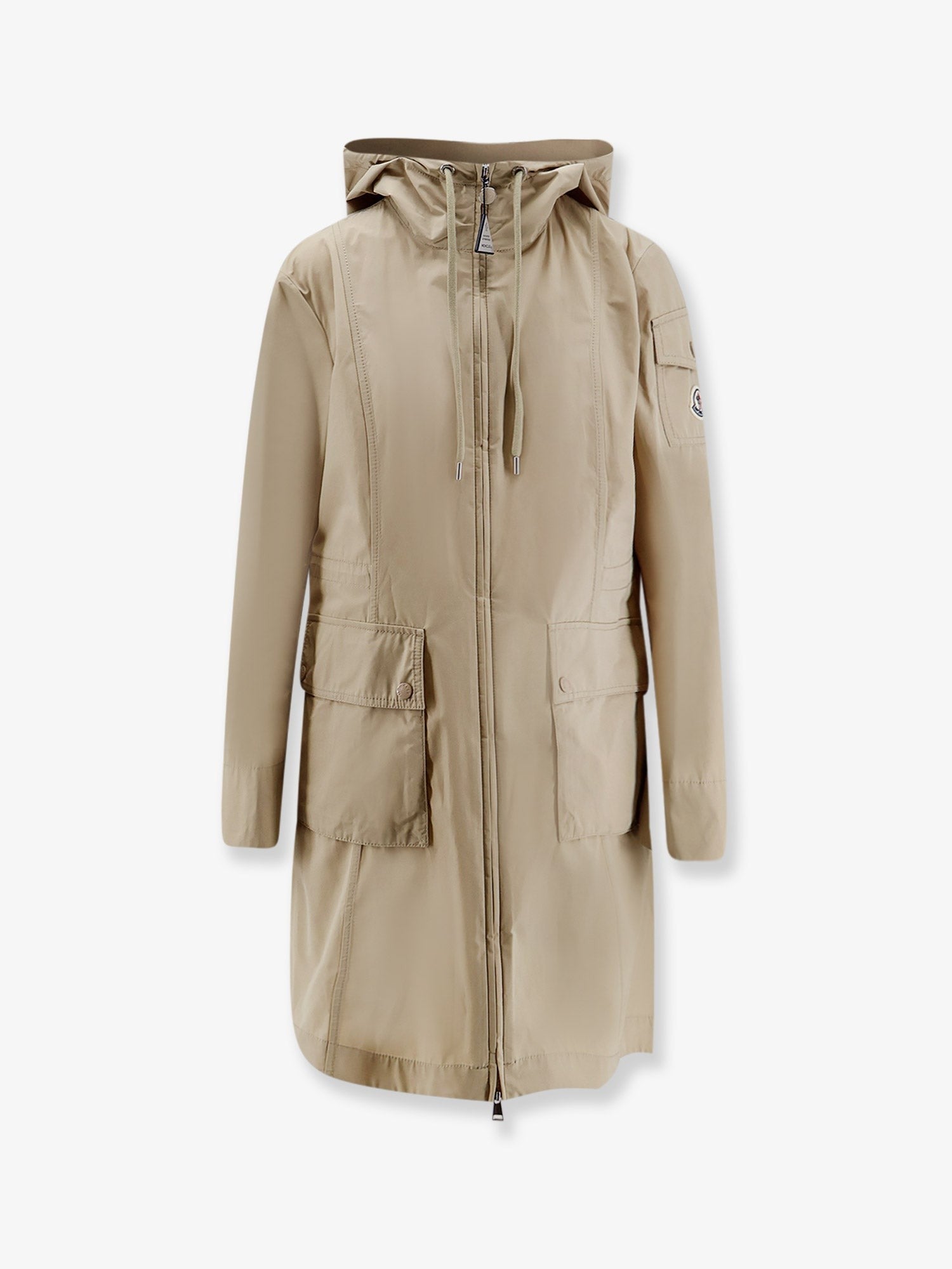 Moncler Women's Laerte Cotton Blend Long Jacket White
