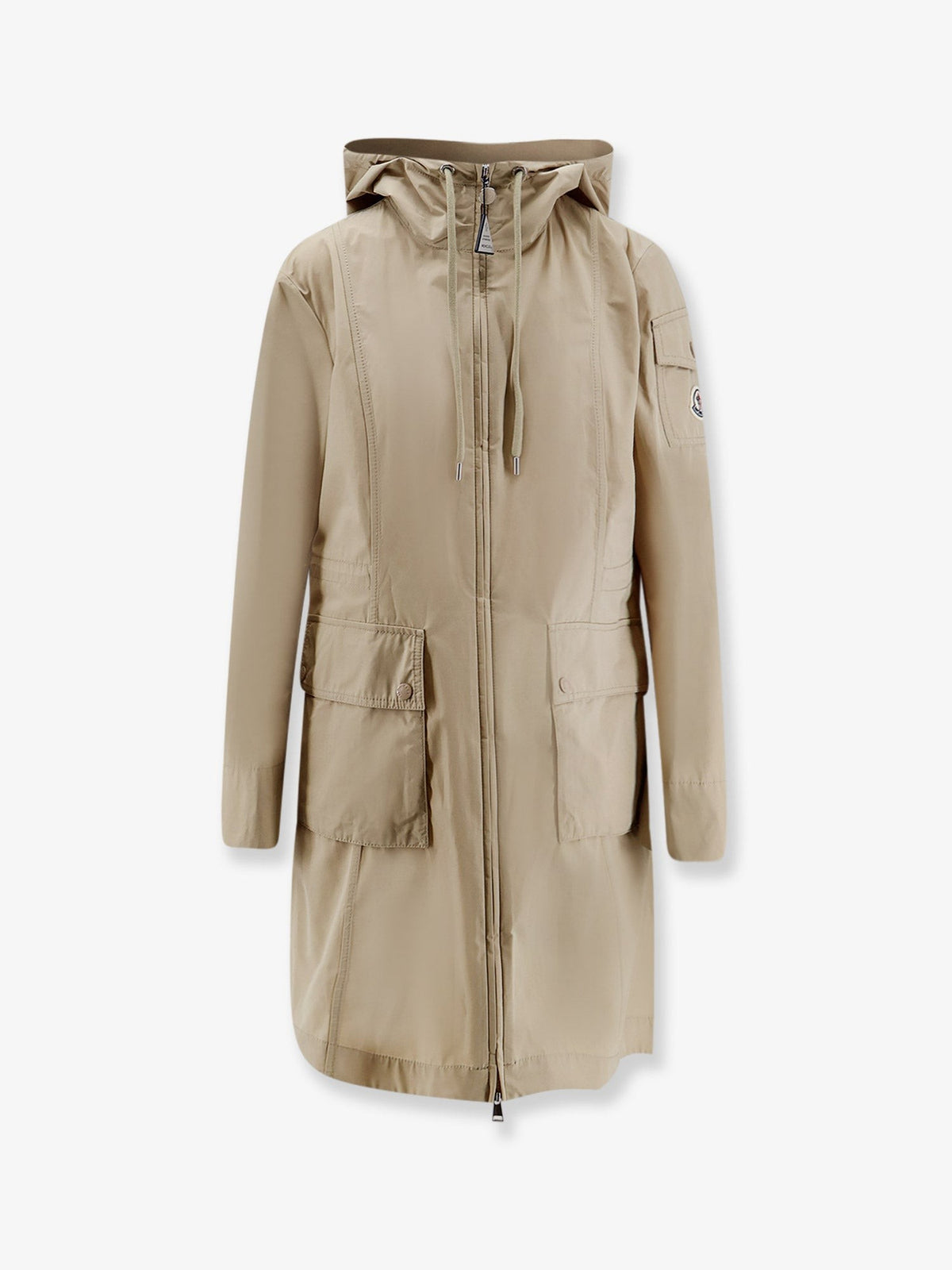 Moncler Women's Laerte Cotton Blend Long Jacket White